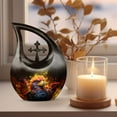 thumbnail image 3 of MUKTIVE Puffin Bird Combo Sets Decorative Urns for Ashes Adult, (1 Large 10 ", 4 Keepsake 3 ") Combo Sets Urn With Velvet Bag, Decorations Memorial Urns, Funeral Ash Holder, Pack of 5, 3 of 7