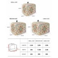 thumbnail image 2 of Beige Boho Small Toaster Cover 2 Slice, Kitchen Appliance Covers, Retro Ethnic Shabby Colorful Floral Patterned Toaster Oven Cover with Loop, Bread Machine Cover Polyester Dust Cover Protection, 2 of 4