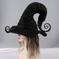 thumbnail image 5 of Certgust Witch Hat for Women Under $10 Womens Witch Hat Halloween Wide Brim with Layered Tulle Pearl Beads Ribbon Bow Costume Accessory Black, 5 of 7