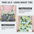 thumbnail image 6 of Yellow Lemon Fruit Flowers LightBlue Apron-Garden Aprons for Women with Pockets-Cotton Linen Waterproof Kitchen Cooking Gardening Aprons Adjustable for Kitchen,Cooking,BBQ and Salon 33x27 Inch, 6 of 7
