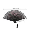 thumbnail image 2 of Unique Bargains Folding Fan 1Pc for Party Gray Joyful Magpie on Plum Blossom Branch Design, 2 of 5