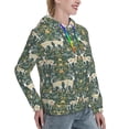 thumbnail image 6 of Disketp Deer And Flowers Womens Casual Hoodies Crew Neck Long Sleeve Sweatshirts Pullover Tops-X-Large, 6 of 7