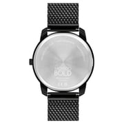 Movado Bold 3601017 Trend Element Black Dial Black Stainless Bracelet Mens Watch