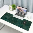 thumbnail image 5 of SUSHANG Extra Long Desk Mat for Keyboard & Mouse - Dark Green Leaf Pattern Office Desk Pad with Stitched Edges, Non-slip Base - Large Computer Workstation Accessory for Women Men, 5 of 7