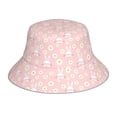 thumbnail image 1 of Fotbe Rabbit Sunflower Sombrero Tipo Pescador con Estampado – Sombrero de Sol de Algodón de Moda para Playa, Golf, Pesca, 1 of 6