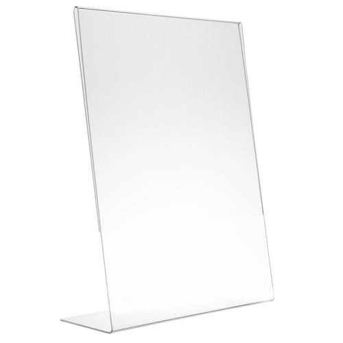 Pack of 6 SUPER STAR QUALITY Anti-Glare Acrylic Double Sided Frames Display Holder with Vertical Stand and 3mm Gold Border 5 x 7-Inches