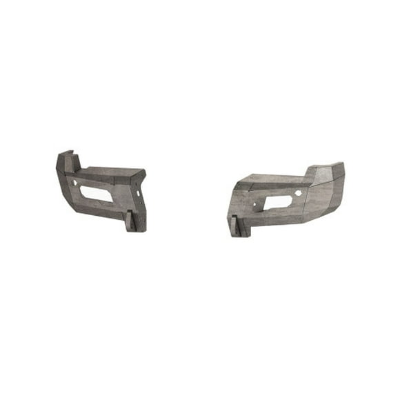 Road Armor Bumper End 6172DRB Identity; Raw; Steel; With Shackle Mounts