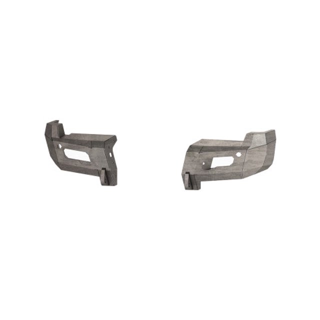 Road Armor Bumper End 6172DRB Identity; Raw; Steel; With Shackle Mounts