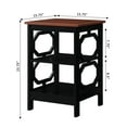 thumbnail image 5 of Convenience Concepts Omega End Table with Shelf, Cherry Top/Black, 5 of 8