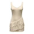 thumbnail image 4 of Ovbmpzd Sexy Womens Summer Dresses A-Line Solid White Mini Dresses V-Neck Sleeveless Casual Dresses Dresses,XL, 4 of 6