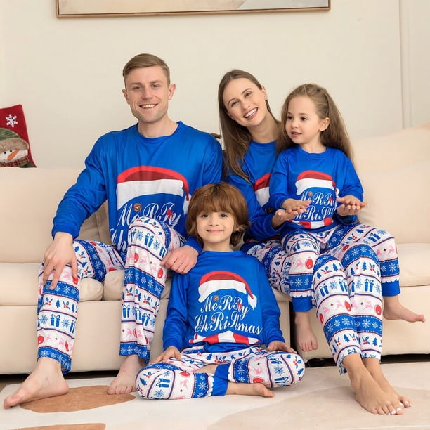 Conjunto de pijamas de Navidad para la familia, a juego para ropa de dormir padre, madre, niños, papá, madre e hija, aspecto familiar, 2023