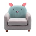 thumbnail image 2 of 22 Inch Kids Chair, Gray Vegan Leather, Padded Seating, Rabbit Design - Saltoro Sherpi, 2 of 5