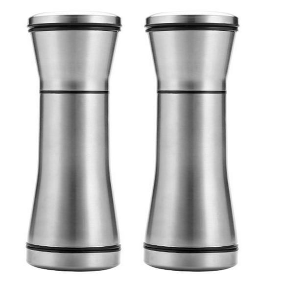 Luxshiny 2Pcs Pepper Mill Grinder Stainless Steel Spice Tool with Adjustable Coarseness