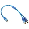 thumbnail image 3 of 2x RCA Phono Y Splitter Lead Adapter Cable 1 Male To 2 Female Car Connector 30cm, 3 of 7
