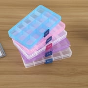 15 Grids Transparent Earrings Ear Stud Jewelry Storage Box Container Organizer