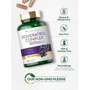 Resveratrol Supplement 1800mg | 180 Capsules | Non-GMO, Gluten Free | by Carlyle
