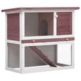 thumbnail image 1 of vidaXL Outdoor Rabbit Hutch 1 Door Brown Wood, 1 of 5