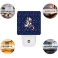 thumbnail image 4 of Night Light Plug in LED Lamp Automatic Sensor Night Lights Plug into Wall Western Texas Star Rustic Wood Farm Pattern Bedroom Hallway Bright Decor Square Dim FYBTO s for Kids Children Girl, 4 of 4