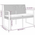 thumbnail image 1 of vidaXL 2-Seater Garden Bench with Cushions Dark Grey PP Rattan, 1 of 4