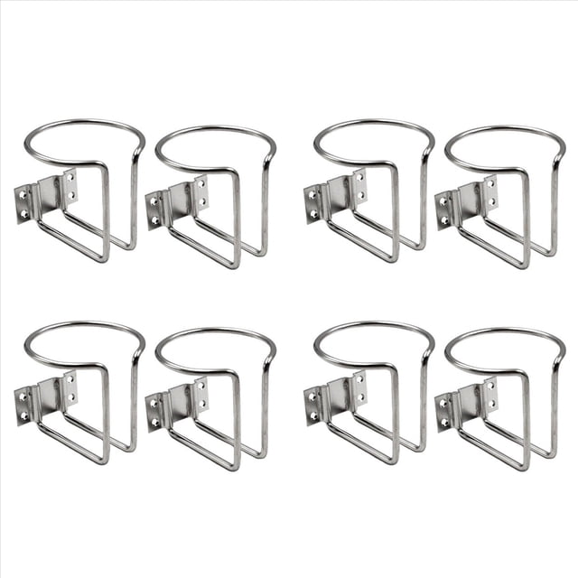 8Pcs Acero Inoxidable Coche Anillo Copa Soporte de Bebida Soporte de Botella para Marine Yacht Truck RV