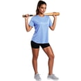 thumbnail image 4 of NELEUS Womens Workout Tops UPF 50+ Short Sleeve Shirts for Athletic Yoga Running Loose Fit Quick Dry T-Shirts,Sea Blue,US Size L, 4 of 5