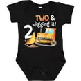 thumbnail image 3 of Inktastic Two and Digging It Bulldozer 2nd Birthday Boys or Girls Baby Bodysuit, 3 of 5