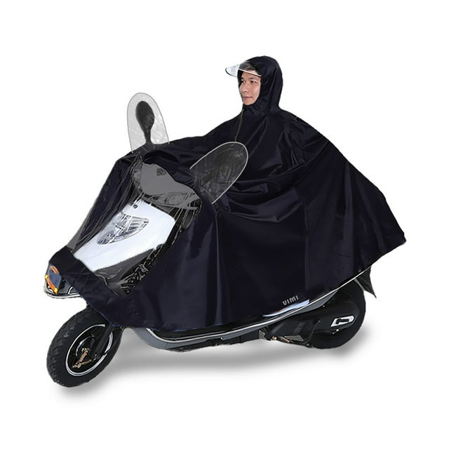 Impermeable Para Motocicleta Vimi Resistente De Lluvia Con Capucha Unisex Negro