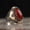 Red Diamond, variant on Men's Engraved Set Zircon Electroplated Vintage Ring