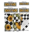 thumbnail image 3 of Kitchen Cafe Valance Curtain for Small Windows,Farmhouse Blossom Sunflowers Buffalo Plaid Rod Pocket Short Valances Black White Window Treatment Panel for Living Room/Bedroom/Bathroom,42x12in, 3 of 9