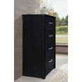 thumbnail image 3 of Hodedah 4-Drawer Chest in Black, 3 of 5