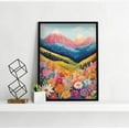 thumbnail image 4 of Colorful Watercolor Mountain Scenery Canvas Wall Art Abstract Flower Posters Nature Landscape Painting Print for Living Room Bedroom Office Decor（Only canvas）, 4 of 6