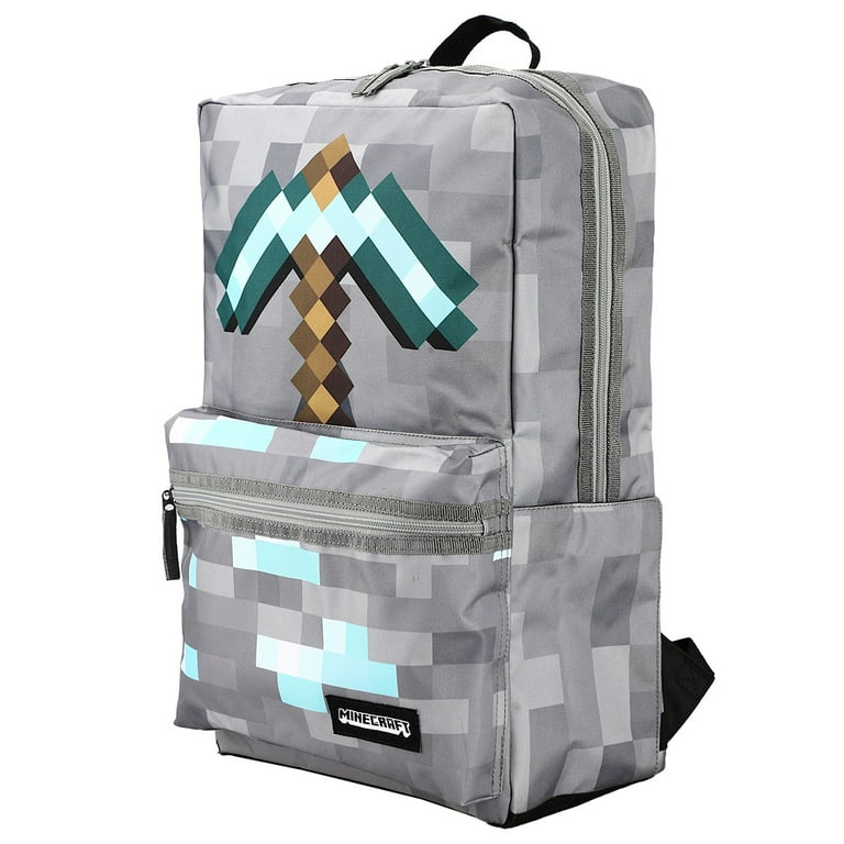 Minecraft Axe Print Gray Backpack - Walmart.com