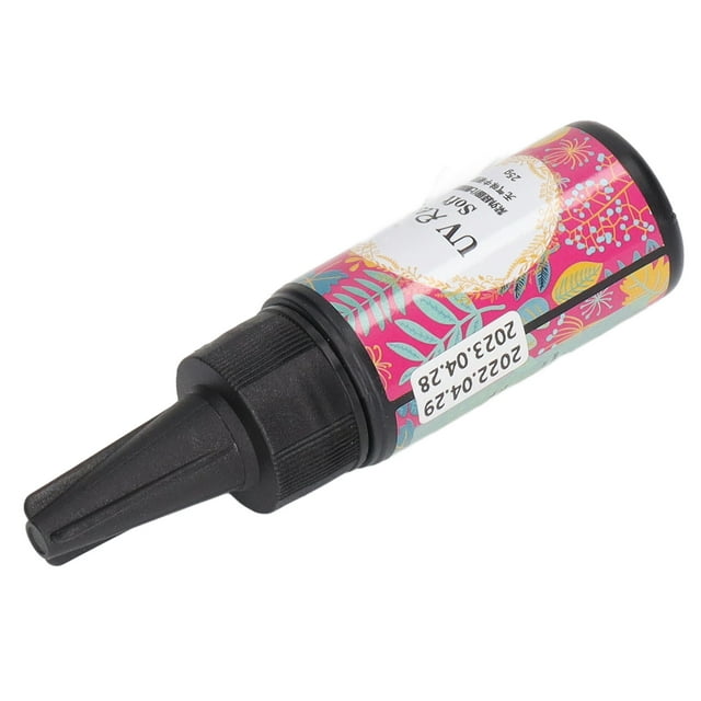 UV Resin Glue, Universal Hat Design UV Clear Glue Low Shrinkage For Jewelry Making For Mobile Phone Shell 25g