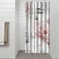 thumbnail image 3 of Waterproof Pioneer Shower Curtain 36x72 Inch Polyester Unique Colorful Floral Shower Curtain for Bathroom Hotel Home Decor with 7 Plastic Hooks, 3 of 5