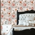 thumbnail image 2 of Peel and Stick Wallpaper Pastel Peony Blossom Floral Soft Watercolor Style Beige Blush Tones Wall Mural 23.6in x 9.8ft Self Adhesive Removable Wall Paper Renter Friendly Wallpaper for Bedroom, 2 of 2