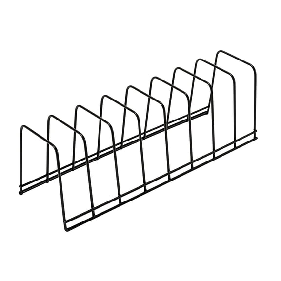 8-Tier Wide Kitchen Organizer Rack - 30cm/11.81in Metal Storage for Pans, Trays, Cutting Boards, Bakeware in Cabinet
