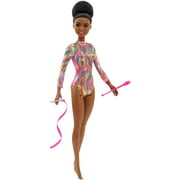 Barbie Rhythmic Gymnast Brunette Doll (12-in/30.40-cm), Leotard & Accessories