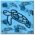 thumbnail image 1 of Cuadro Canva Listo Para Colgar Tipo Galería Tortugas Nadando 80X80 cm, 1 of 4