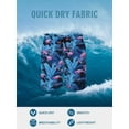 thumbnail image 5 of Tropical Leaf with Pink Flamingo Mens Swim Trunks Quick Dry Stretch Board Shorts with Soft Mesh Lining Funny Beach Short with Pockets L-XL, 5 of 8