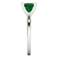 thumbnail image 3 of Solitaire Engagement Ring for Women - 1.5ct Simulated Emerald in 14K White Gold Promise Ring, 3 of 6
