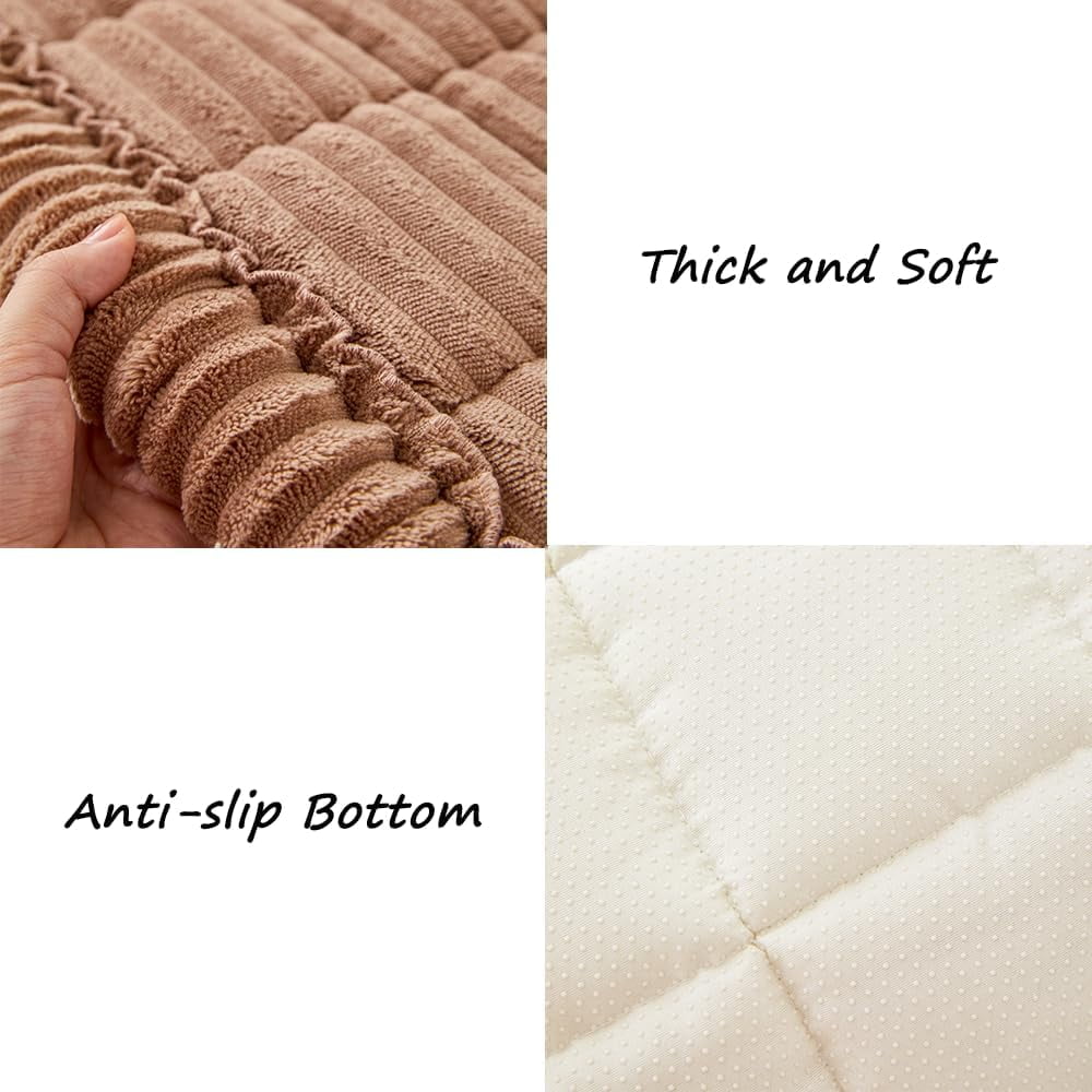 Plush Pet Couch Cover Couch Cover for Dogs Washable, Fuzzy Pet Couch Covers for 21 Cushion Sofa Pet Friendly, Non Slip Sofa Cover