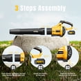 thumbnail image 4 of Rumiom Cordless Leaf Blower with 2 x 5.0Ah Batteries, 650CFM 3-Speed Electric Leaf Blower for Lawn Care, Yard, Snow, and Debris, 4 of 8