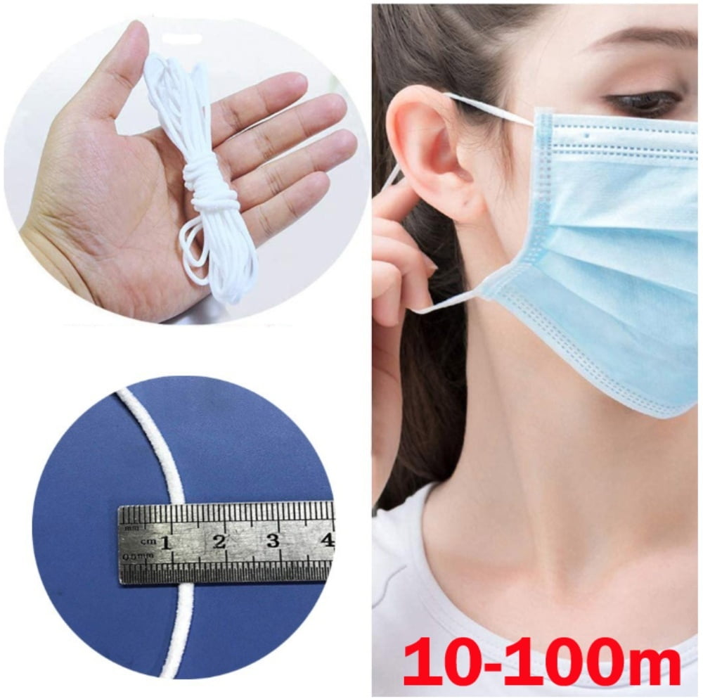 3mm Round Elastic Band Cord Ear Hanging Sewing For Face Mask Strong ...