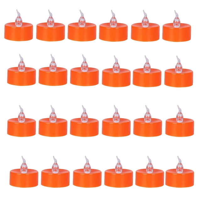 Mom's Best Vela de calabaza para fiesta de Halloween, luz LED, 24 unidades