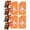 Orange, variant on Mifflin Set of Luggage Straps W/ Luggage Tags (4 Pcs, Neon Green), Adjustable Suitcase Belt