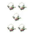 thumbnail image 3 of maskred Realistic Artificial Flower Hoop Indoor And Outdoor Wide Application Metal Ring Hoop Wreath Garland Artificial Roses Y892round 5Set, 3 of 6