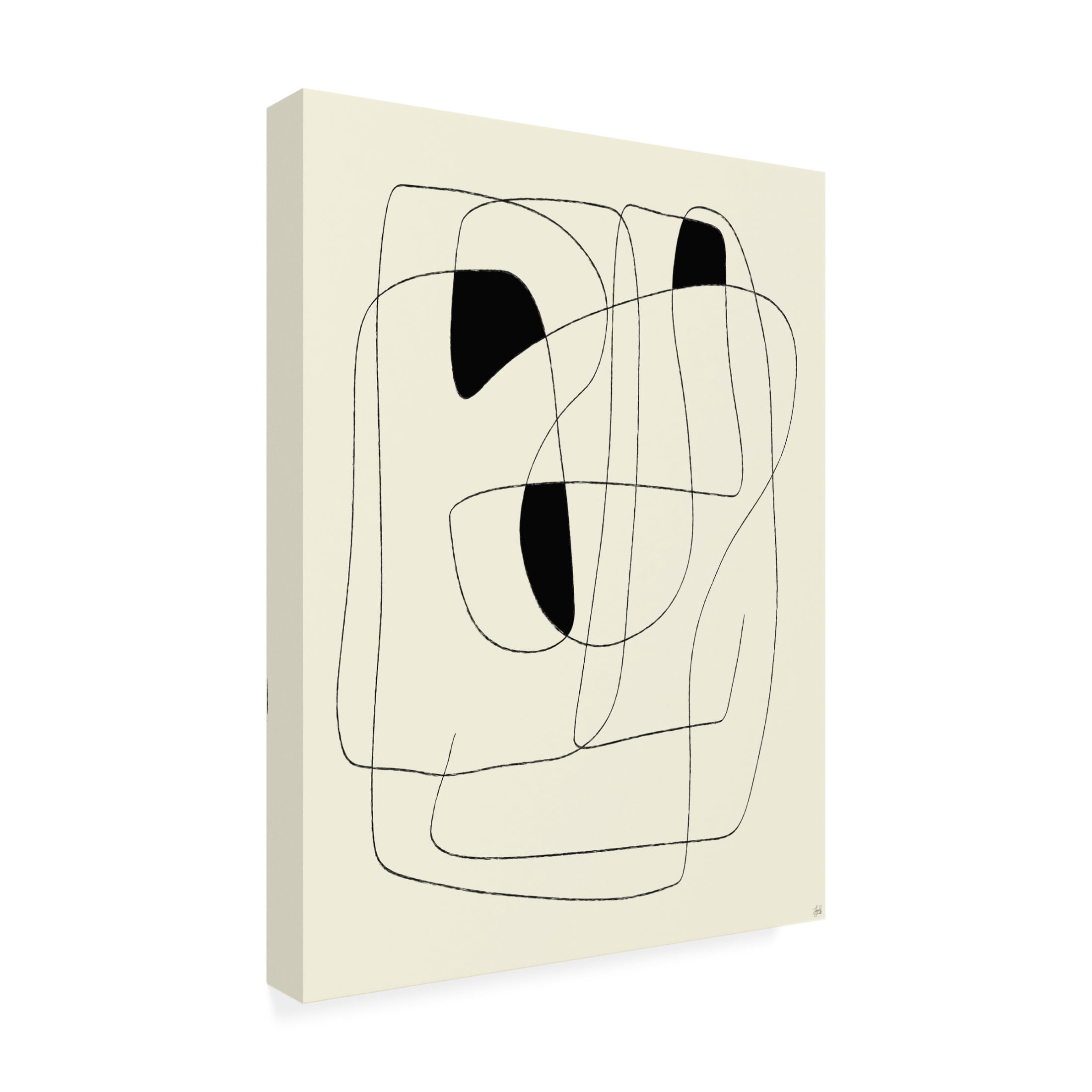 Canvas Wall Art - Line and Brush 'Lines To Fill 2' Wall Art for Living Room, Bedroom, or Office Décor by Trademark Fine Art - 24 x 32 Inches