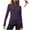 Purple, variant on Karight Thermal Underwear Tops for Women Long Sleeve Base Layer Shirts and Medium-Sized Socks Combination Set
