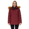 thumbnail image 2 of WenVen Women's Winter Coat Quilted Puffer Jacket Windproof Puffy Outerwear Wine Red 2XL, 2 of 13
