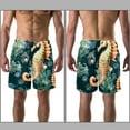 thumbnail image 3 of luoweisi Men's Beach Shorts Quick Dry Swim Trunks with Mesh Lining Seahorse XL, 3 of 5